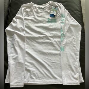 NWT White Long Sleeve Rash Guard Size 14/16